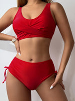 Scoop Neck Wide Strap Bikini Set