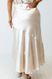 Curvy Slit Ruffled Skirt