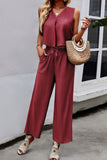 V-Neck Tank and Drawstring Pants Set