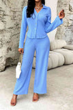 Johnny Collar Shirt and Pants Set