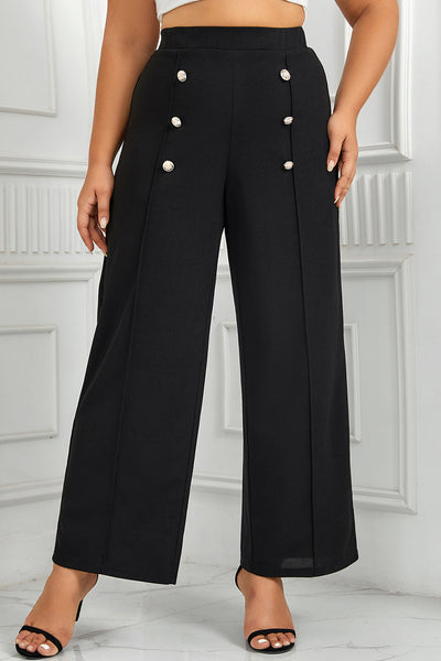 Curvy High Waist Wide Pants