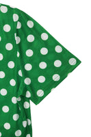 Plus Size Polka Dot Round Neck Top and Wide Leg Pants Set