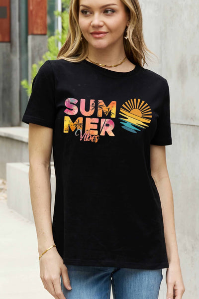SUMMER VIBES Graphic Cotton Tee