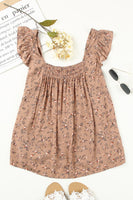 Floral Smocked Square Neck Top
