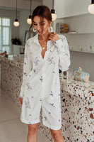 Printed Shirt and Cuffed Bermuda Shorts Set