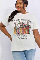 READING IS DREAMING WITH YOUR EYES OPEN Graphic Cotton Tee