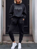 PERFECTLY IMPERFECT Graphic Sweatshirt and Sweatpants Set