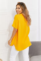 Summer Breeze Gauze Short Sleeve Shirt in Mustard