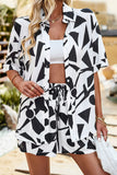 Printed Dropped Shoulder Shirt and Shorts Set