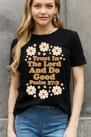 TRUST IN THE LORD AND DO GOOD PSALM 37:3 Graphic Cotton Tee