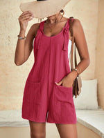 Scoop Neck Romper with Pockets