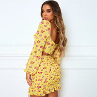 Flower Chiffon Skirt Set