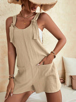 Scoop Neck Romper with Pockets
