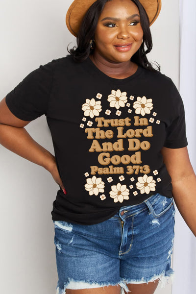 TRUST IN THE LORD AND DO GOOD PSALM 37:3 Graphic Cotton Tee