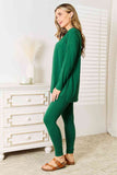 Lazy Days Curvy Long Sleeve Top and Leggings Set