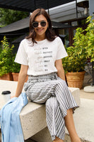 Positivity Letter Graphic Short Sleeve T-Shirt