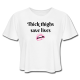 Women's Cropped T-Shirt - white