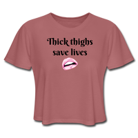Women's Cropped T-Shirt - mauve