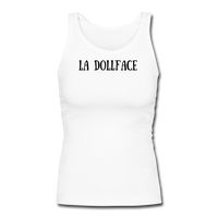 Women's Longer Length Fitted Tank - white