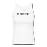 Women's Longer Length Fitted Tank - white